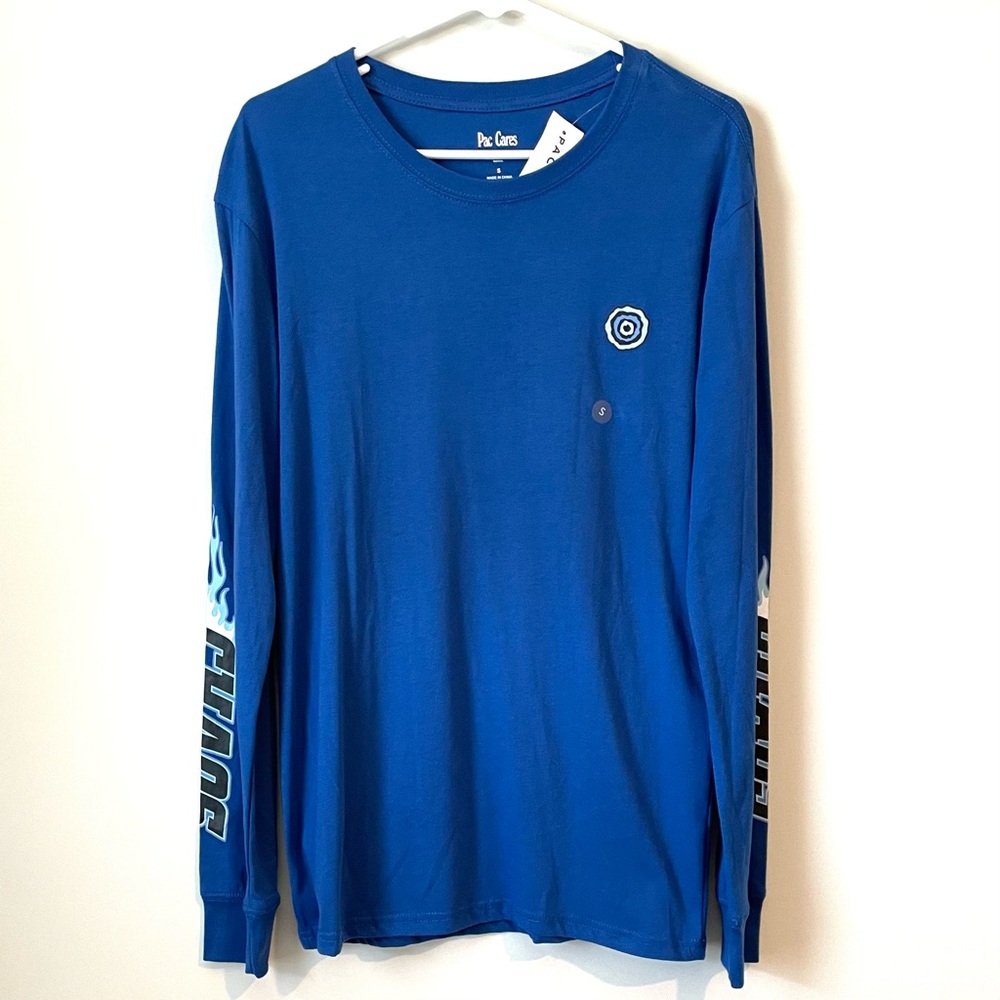 NEW Pacsun Chaos Mens Size Small Blue Long Sleeve T-Shirt Size Small